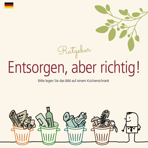 Bild på sorteringsguide på tyska